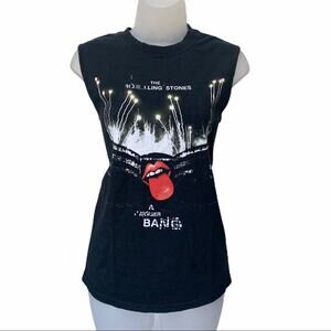 Anvil Rolling Stones T-shirt Black Sleeveless 'A Bigger Bang' Concert Tee Small